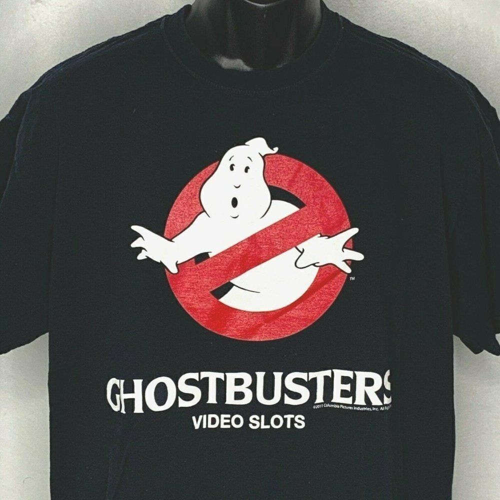 Ghostbusters Video Slots T Shirt XL Black Crewneck